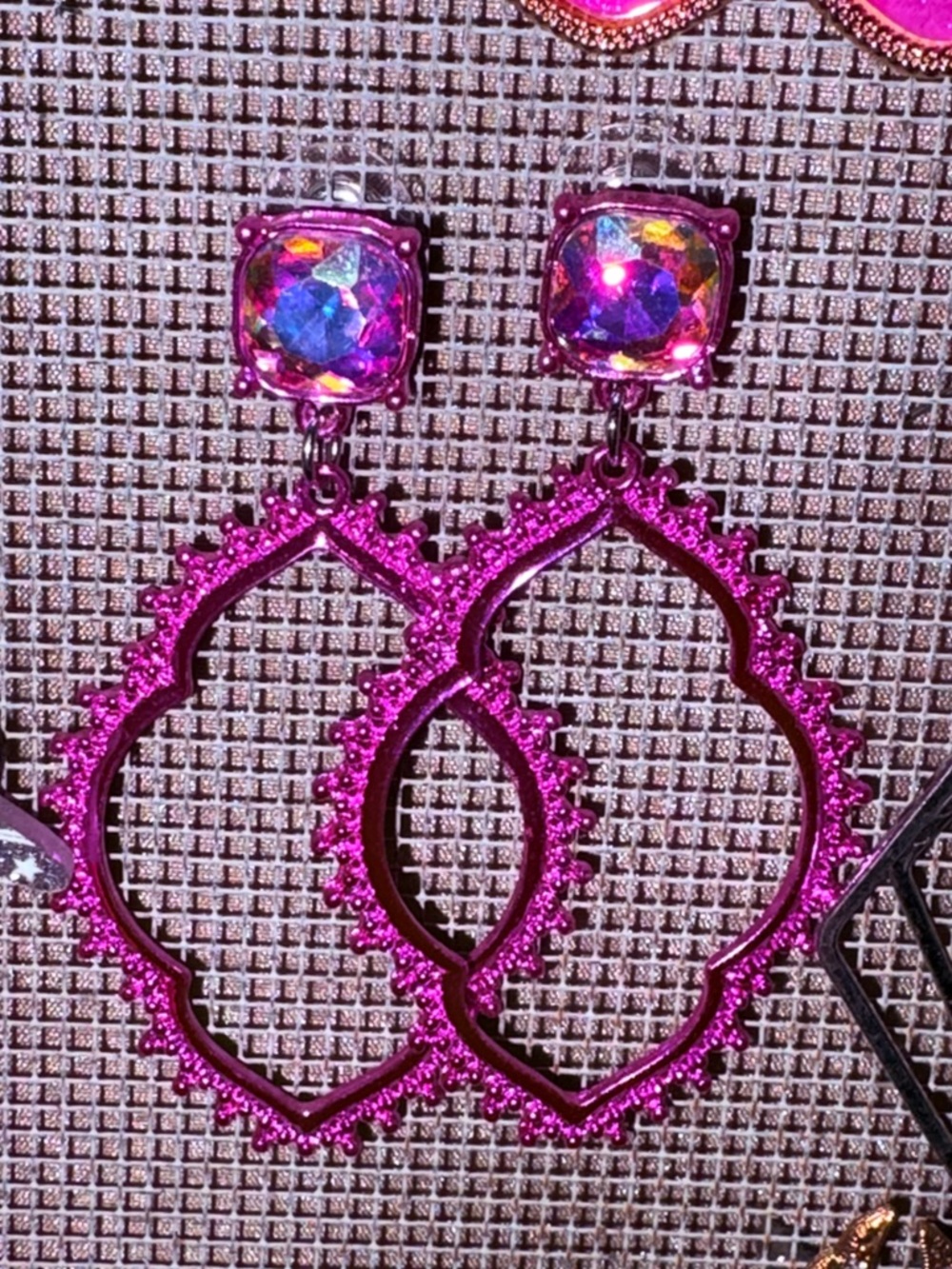 Pink Statement Drop Earrings - Fashion Jewelry
